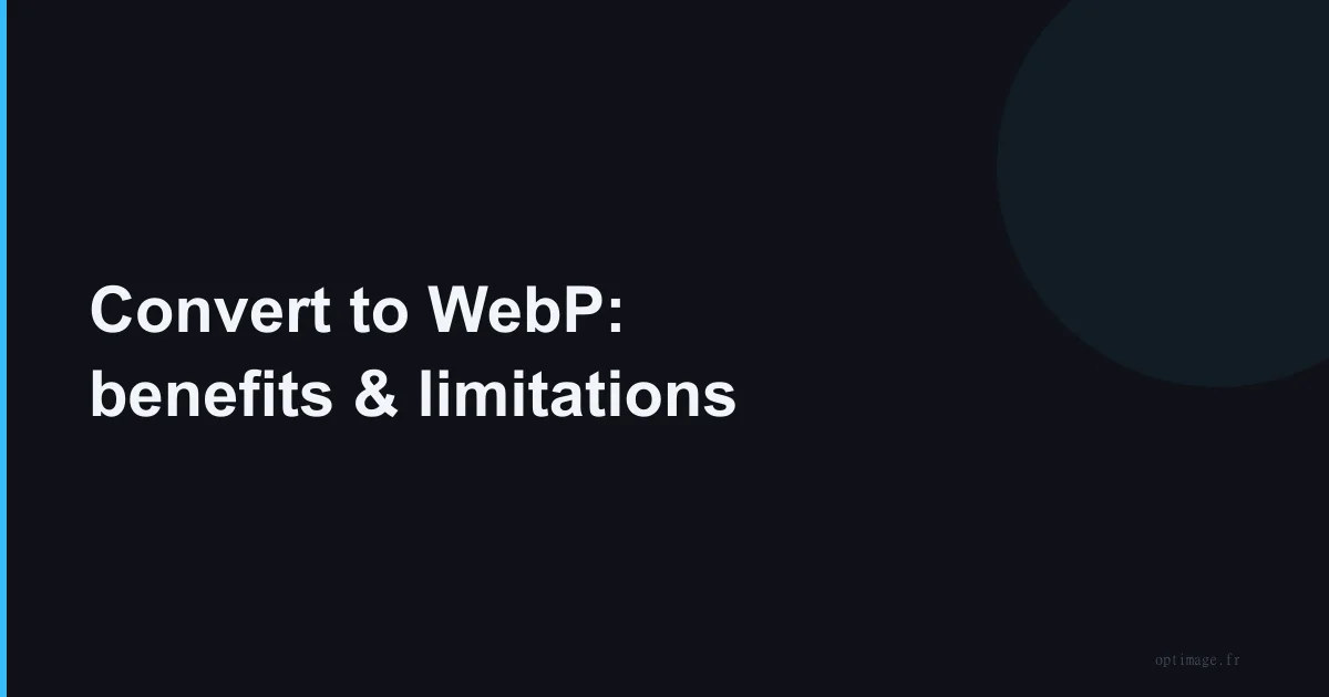 Convert images to WebP: benefits and limitations