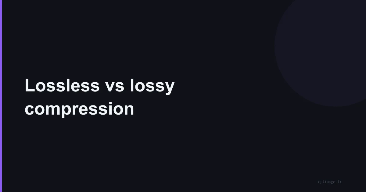 Lossless vs lossy compression