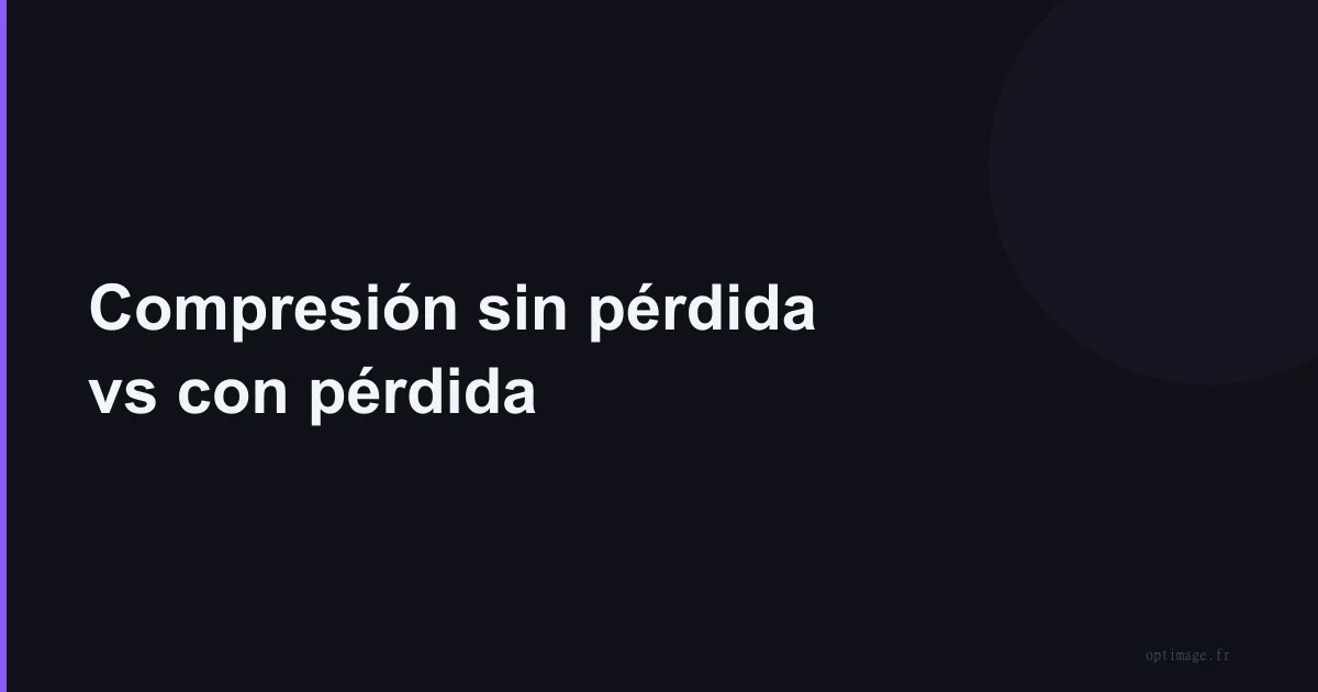 Compresión sin pérdida vs con pérdida