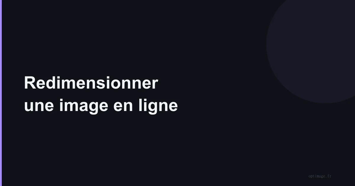 Redimensionner une image en ligne